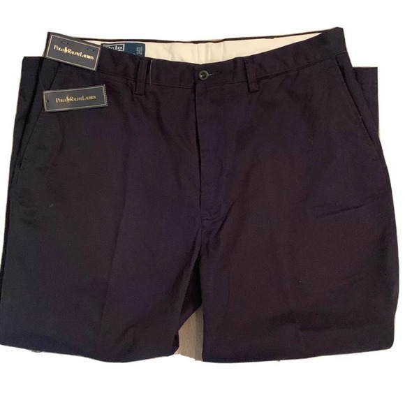 Polo Ralph Lauren 36x26 NWT Navy Blue Prospect Flat Front Pants - Picture 1 of 5